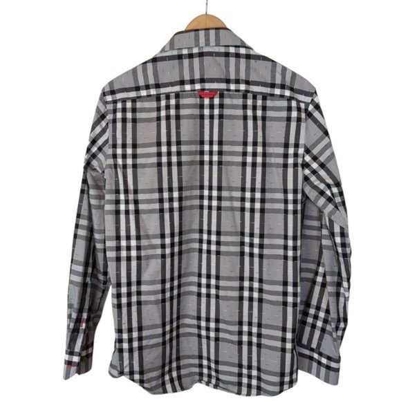 Jermyn & Bond Black White Check Modern Fit Cotton Button Down Shirt - Picture 4 of 13